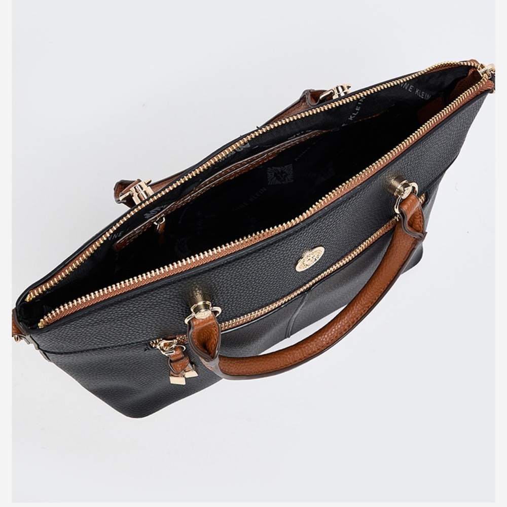Anne Klein Elegant Black and Brown Handbag - Picture 4 of 4